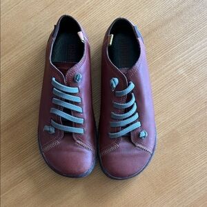 Camper Peu Leather Sneakers with Gray Laces
